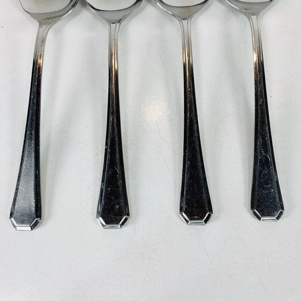 4 x Towle CHESTNUT HILL Serving Spoon Supreme Cutlery Stainless Japan Silverware